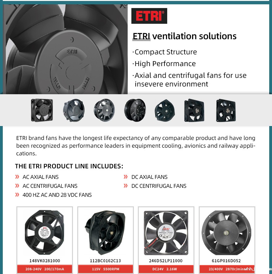ETRI axial flow fan